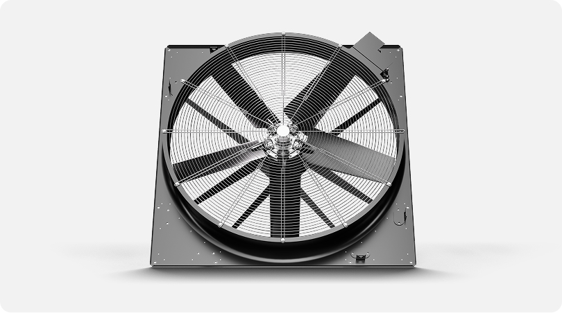 Protected metal fan guard and fastener details