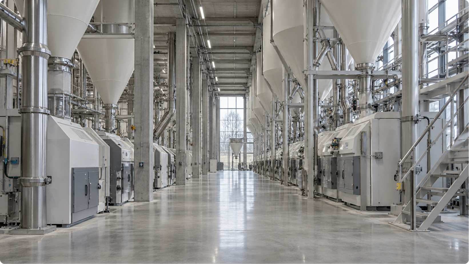 Chemical processing plant where explosion-proof equipment is required